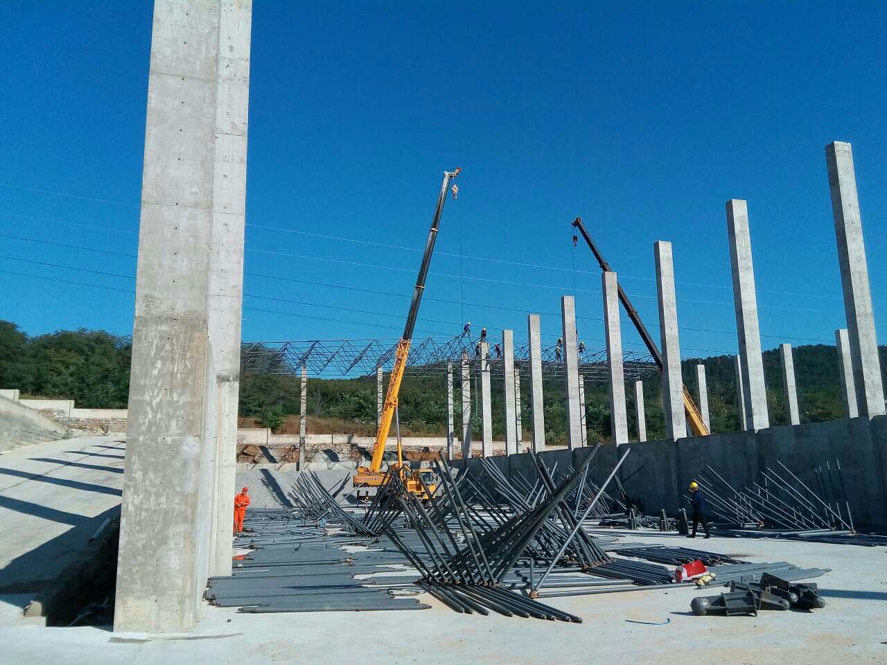 个旧威海搅拌站网架